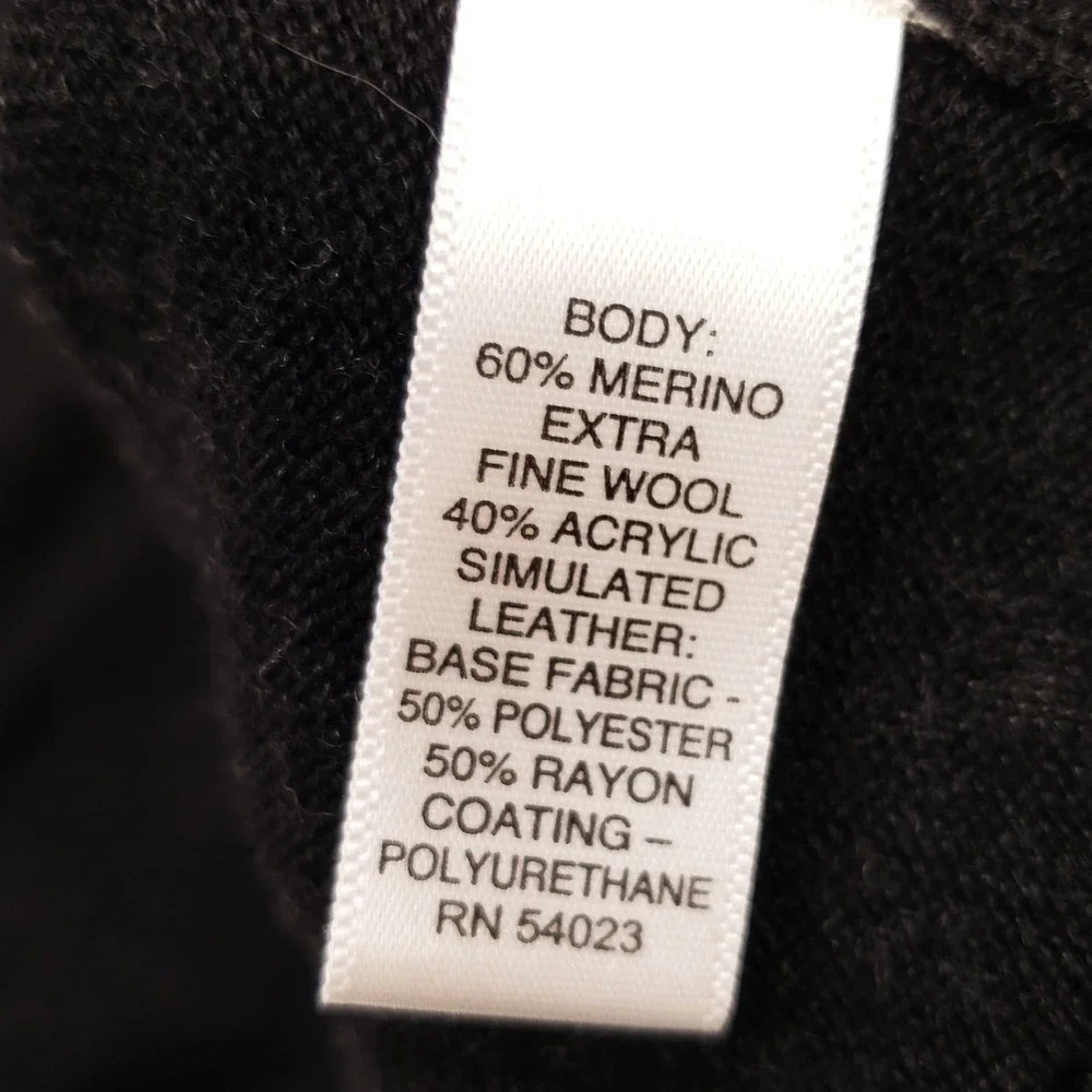 Banana Republic Full Zip Sweater Mens Large Charcoal Gray Merino Wool Knit